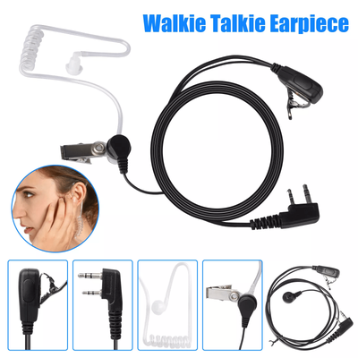2 Pin Walkie Talkie Earpiece Headset Mic PTT For BAOFENG Two Way Radio Acoustic Tube Security Surveillance 2 Pin Walkie Talkie Earpiece Headset Mic PTT For BAOFENG Two Way Radio Acoustic Tube Security Surveillance