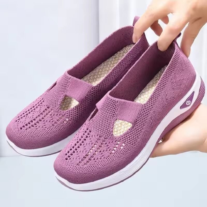 Womens Summer Lightweight Slip On Sneakers us 8 purple
