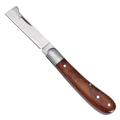 Professional Folding Grafting Pruning Knife, Wooden Handle Fruit Tree Grafting Tools Cutter For Garden Plant Budding b
