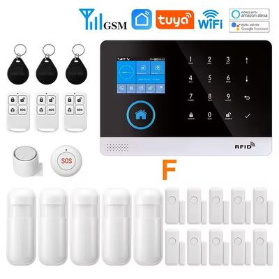 Smart WiFi GSM Home Alarm System With Motion Sensor And App Control For Alexa pro Kit F au Plug