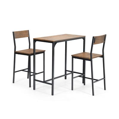 Modern Bar Table Set With Chairs, Compact Narrow Bar Furniture For Home, Apartment, Bistro Or Cafe Modern Bar Table Set With Chairs, Compact Narrow Bar Furniture For Home, Apartment, Bistro Or Cafe