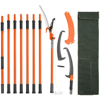 Manual Pole Saw Extendable Tree Pruner 7.327 Ft | Fiberglass Pole Scissors For High Branch Trimming Manual Pole Saw Extendable Tree Pruner 7.327 Ft | Fiberglass Pole Scissors For High Branch Trimming
