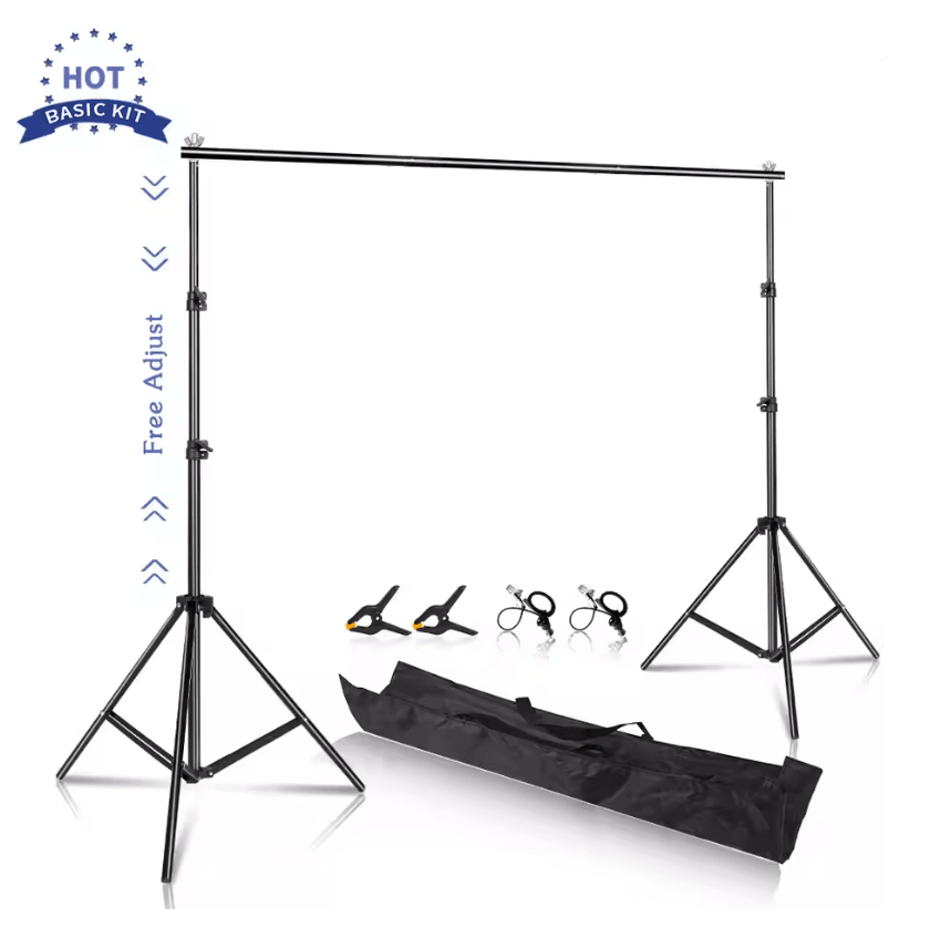 Adjustable Photography Backdrop Stand For Studio And Event Backgrounds With Telescopic Support 2000x3000 normal Kit 1