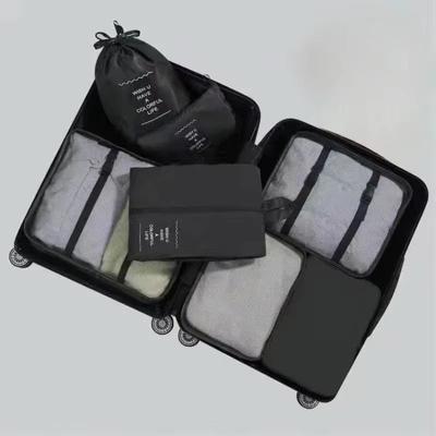 Travel Bliss 7 Piece Packing Cube And Luggage Organizer Set black
