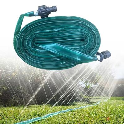 Flexible Garden Soaker Hose With Adjustable Spray Set For Lawn Irrigation 15m