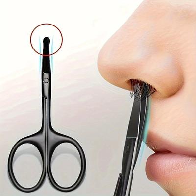 Stainless Steel Nose Hair Scissors Safety Round Head Design For Gentle & Precise Trimming Stainless Steel Nose Hair Scissors Safety Round Head Design For Gentle & Precise Trimming