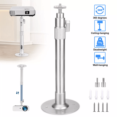 Universal 360 Swivel Mini Projector Ceiling Wall Mount Holder, Adjustable Bracket For HD LCD DLP Projectors Upto 11 Lbs Universal 360 Swivel Mini Projector Ceiling Wall Mount Holder, Adjustable Bracket For HD LCD DLP Projectors Upto 11 Lbs
