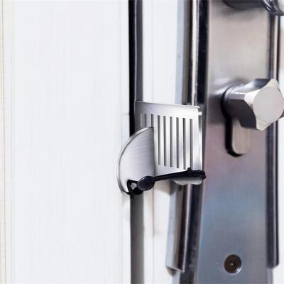 Stainless Steel Door Lock Stopper, Anti Theft Security Blocker For Home Privacy, Hotel & Travel Safety Stainless Steel Door Lock Stopper, Anti Theft Security Blocker For Home Privacy, Hotel & Travel Safety