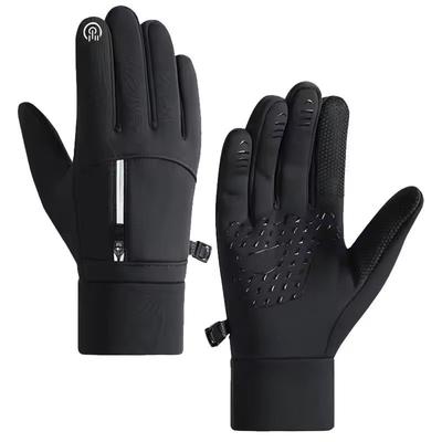 Waterproof Thermal Winter Gloves For Running, Cycling, And Outdoor Work black m