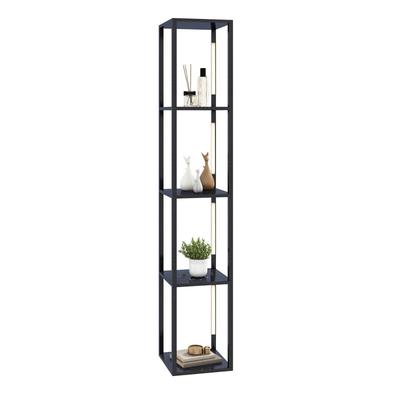 64 Inch Floor Lamp With 3 Level Dimmable LED Bulbs & Rotatable LED Poles, Modern Standing Lamp With 4 Open Shelves 64 Inch Floor Lamp With 3 Level Dimmable LED Bulbs & Rotatable LED Poles, Modern Standing Lamp With 4 Open Shelves