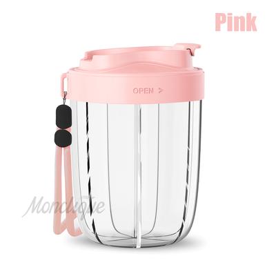 Pill Cup Bottle Organizer Supplement Organizer For Holding 7 Various Vitamins Travel Pill Case Box Straw Container pink