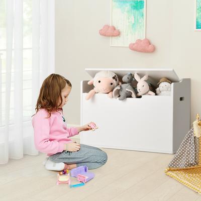 Kids Toy Wooden Flip top Storage Box Chest Bench With Cushion Hinge, Multifunctional Organizer For Toys, Books & Clothes Kids Toy Wooden Flip top Storage Box Chest Bench With Cushion Hinge, Multifunctional Organizer For Toys, Books & Clothes