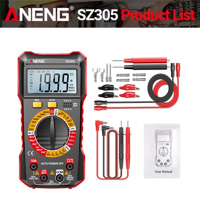 1999 Count Professional Multimeter, AC DC Voltage Tester, Ammeter, Capacitor & Electrician Detector Tool red Pro