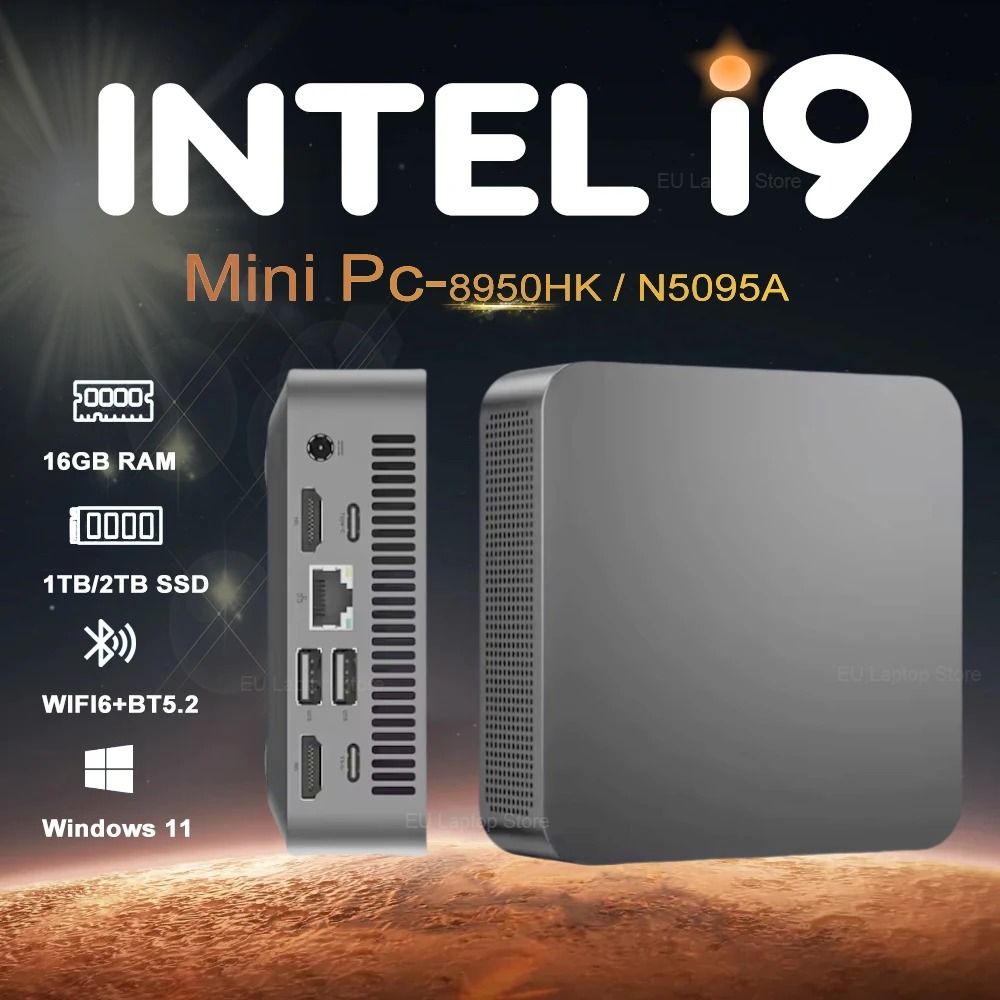Portable I9 Mini Desktop PC With Windows 11 And High Speed SSD Storage 16gb Ddr4 256gb Ssd intel N5095a