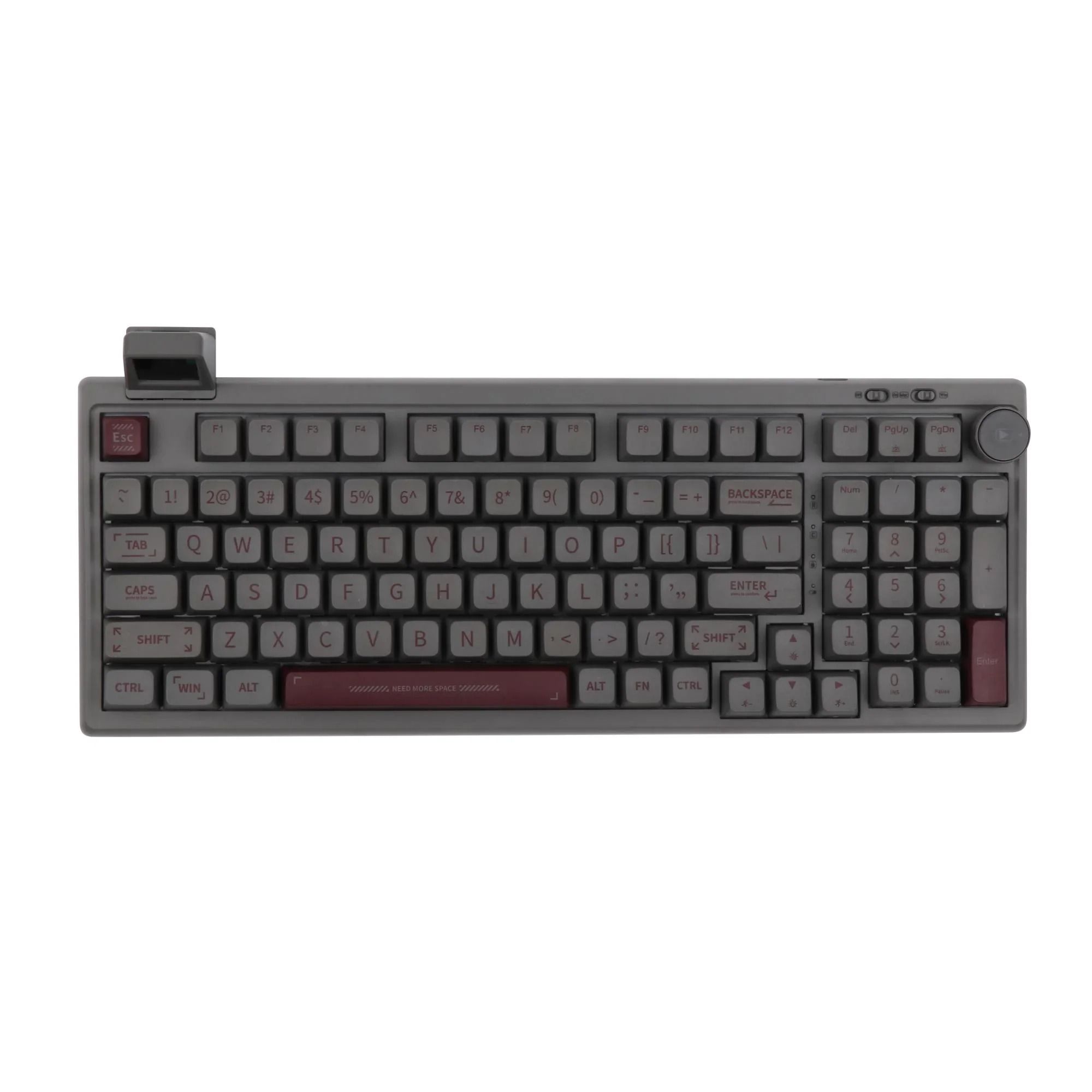 Wireless Mechanical Keyboard With Display And Gasket Mount epo Budgerigar deep Grey