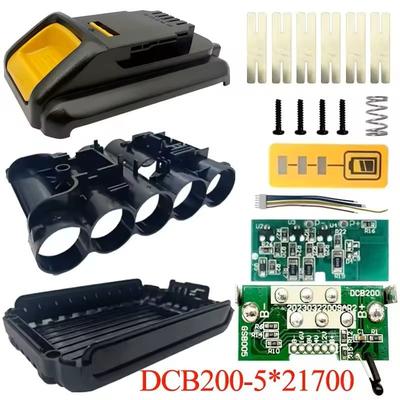 5x21700 Li ion Battery Case With Charging Protection For Dewalt 18V 20V Tools 5x21700 Li ion Battery Case With Charging Protection For Dewalt 18V 20V Tools