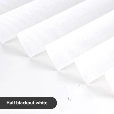 Self Adhesive Pleated Window Blinds Half Blackout Shades For Bathroom And Balcony half Blackout White 120cm X 180cm