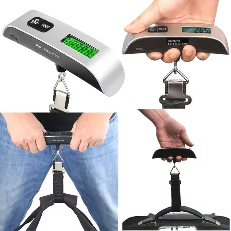 Digital Luggage Scale With LCD Display Portable 50kg Bag Weight Checker For Travel, Airport & Baggage Management hook