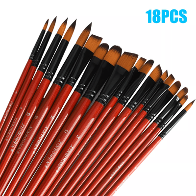 Paint Brushes Set, Art Supplies For Acrylic, Oil, Watercolor & Detail Painting, High Quality Taklon Nylon Brushes Paint Brushes Set, Art Supplies For Acrylic, Oil, Watercolor & Detail Painting, High Quality Taklon Nylon Brushes