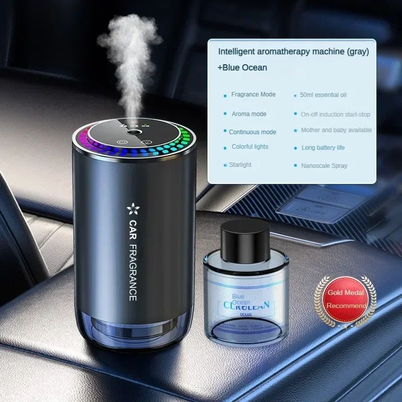 Car Mounted Perfume Aromatherapy Diffuser With Automatic Spray Odor Removal, Aluminum Alloy LED Star Ceiling Light 3