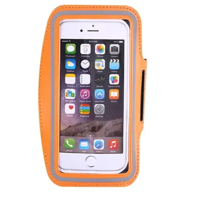 Mobile Phone Armband For Running & Gym, Lightweight, Water Resistant Holder For IPhone & Samsung orange