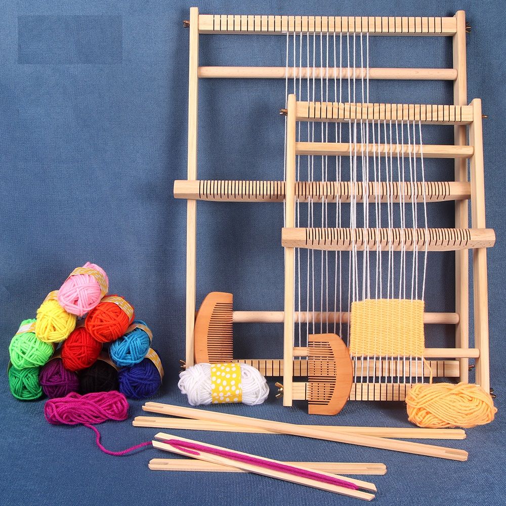 Handmade Weaving Loom Kit, Wooden Frame Loom With Heddle Bar For Tapestry, DIY Crafts, And Beginner Weavers loom s