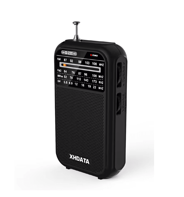 XHDATA D220 Portable Retro Radio With FM MW SW And High Sensitivity DSP black