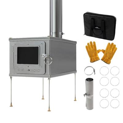 Lightweight Titanium Foldable Tent Stove, Durable Alloy Combustion Portable Charcoal, Wood Burning Outdoor Camping Stove Lightweight Titanium Foldable Tent Stove, Durable Alloy Combustion Portable Charcoal, Wood Burning Outdoor Camping Stove
