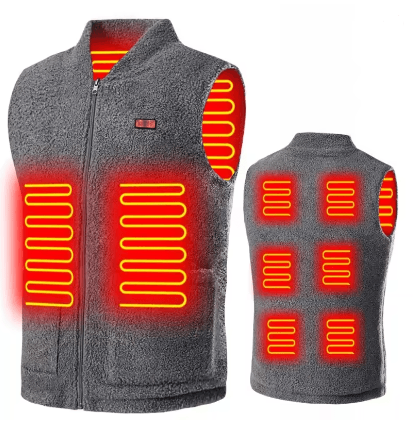 USB Heated Vest With 3 Speed Adjustable Temperature For Outdoor Sport m gray