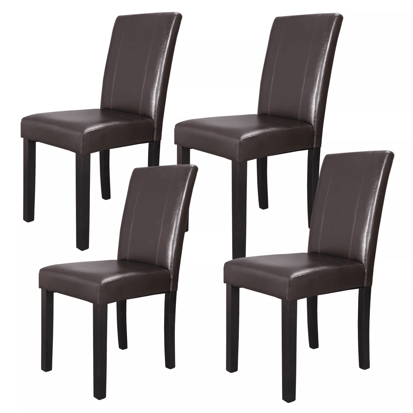 Formal Dining Room Chairs Set, Parson Style With Leather Accent And Solid Wood Legs, Modern Upholstered Dining Chairs Formal Dining Room Chairs Set, Parson Style With Leather Accent And Solid Wood Legs, Modern Upholstered Dining Chairs