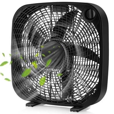 20 Inch Box Portable Floor Fan With 3 Speed Settings & Knob Control, High Velocity Quiet Operation Air Circulation Fan 20 Inch Box Portable Floor Fan With 3 Speed Settings & Knob Control, High Velocity Quiet Operation Air Circulation Fan