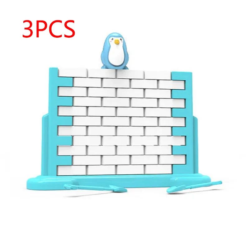 Save Penguin Ice Breaker Trap Game, Mini Indoor Board Toy For Kids & Family, Parent Child Interactive Balance Blocks 3pcs