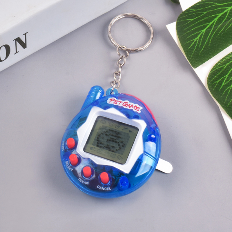 Digital Tamagotchi Toy, Transparent Retro Electronic Pets For Kids & Adults (168 in 1 Virtual Cyber Pixel Game) transparent Blue