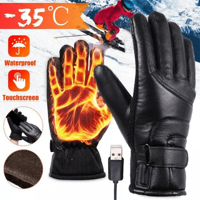 Electric USB Heated Gloves, Winter Warming Thermal Ski Snow Hand Warmers For Men & Women, Waterproof & Windproof Electric USB Heated Gloves, Winter Warming Thermal Ski Snow Hand Warmers For Men & Women, Waterproof & Windproof
