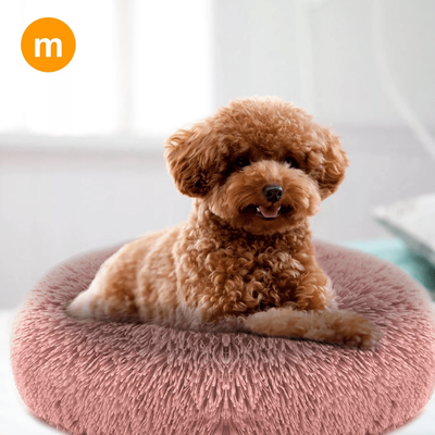 Pet Dog Cat Bed Fluffy Soft Warm Calming Bed For Small Dogs And Cats, Sleeping Nest With Non Slip Base, Washable Nest pink m