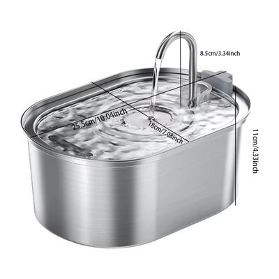 Smart Stainless Steel Cat Water Fountain Automatic Pet Water Dispenser With Filtered Circulation For Cats And Dogs standard Edition