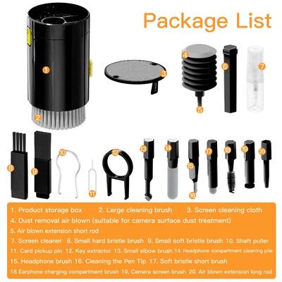Digital Camera & Phone Cleaning Tool Set Deep Cleaning Brush For Keyboard, Screen & Charging Port black