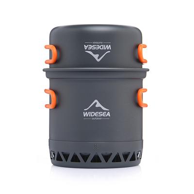 Widesea Camping Cookware Set, Lightweight Travel Heat Cooker Pot Kettle Tableware Outdoor Hiking Kitchen Equipment 1.3l Pot