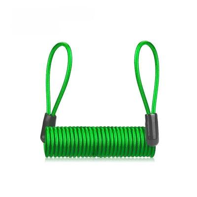 Motorcycle Disc Lock Reminder Cable Anti Theft Bike Spring Rope Alarm Security Cord For Bicycle Scooter Theft Protection green