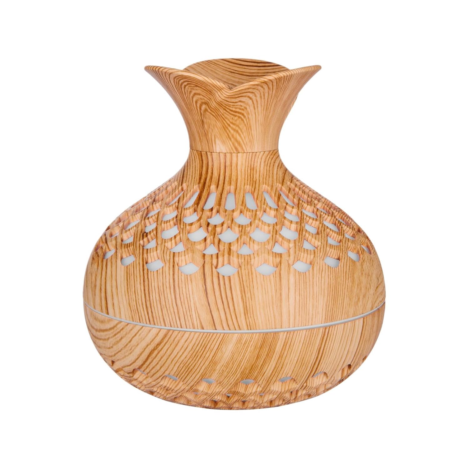 SerenityMist 300ml Wood Grain USB Aroma Diffuser & Humidifier light Wood Grain