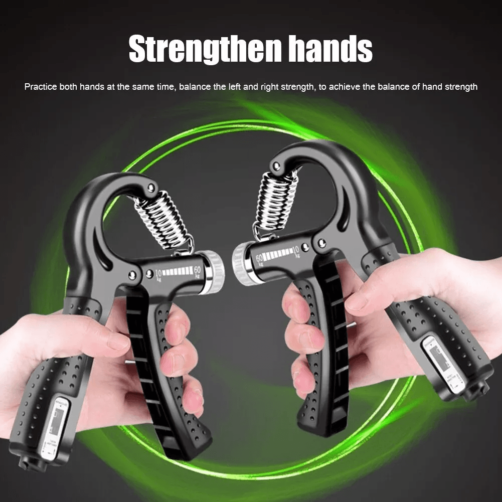 Hand Grip Strength Power Trainer With Adjustable Resistance, Gripper Strengthener Gym Exerciser With Built In Counter Hand Grip Strength Power Trainer With Adjustable Resistance, Gripper Strengthener Gym Exerciser With Built In Counter