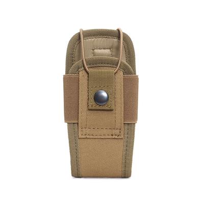 Multifunctional Camouflage Accessory Bag, MOLLE System Walkie Talkie Bag For Outdoor Sports & Tactical Gear khaki