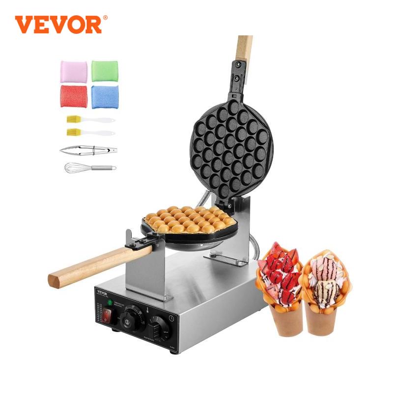 Commercial Egg Bubble Waffle Maker, Non Stick Stainless Steel Bubble Puff, Wooden Handles For Crispy, Fluffy Egg Waffles united States