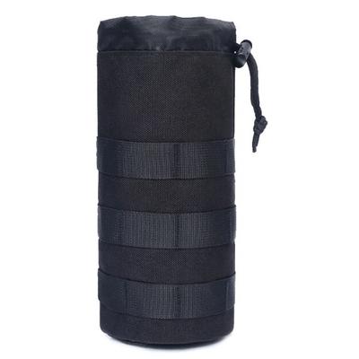 Tactical Waist Pack For Outdoor Hiking Travel Water Bottle Bag With Cup Holder & Miscellaneous Storage black