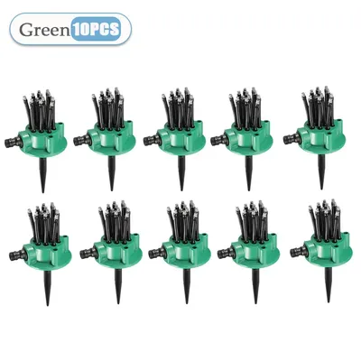 360 Degree Automatic Garden Sprinkler, Lawn Rotary Nozzle With Wide Coverage, Water Saving Irrigation System For Grass 10pcs