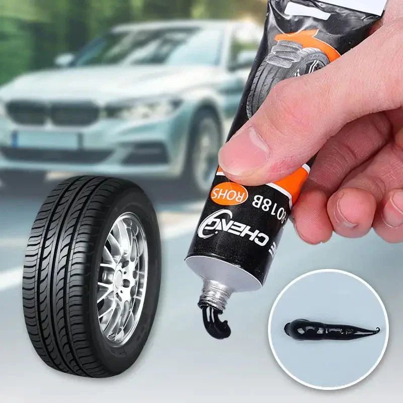 High Temperature Resistant Tire Repair Glue, Waterproof Black Sealing Adhesive For Car And Motorcycle Tires High Temperature Resistant Tire Repair Glue, Waterproof Black Sealing Adhesive For Car And Motorcycle Tires