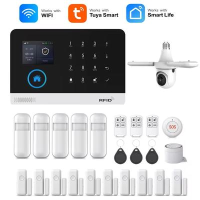 Smart WiFi GSM Home Alarm System With Motion Sensor And App Control For Alexa premium Kit F t61w au Plug