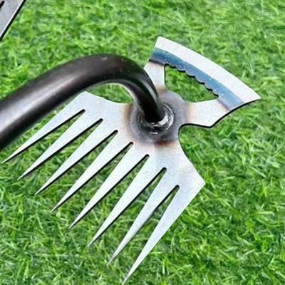 Heavy Duty Garden Rake Weed Puller With Roots, Manganese Steel Digging Tool For Soil, Farm, And Agricultural Work Heavy Duty Garden Rake Weed Puller With Roots, Manganese Steel Digging Tool For Soil, Farm, And Agricultural Work