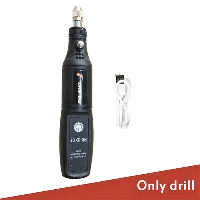 Mini Electric Drill, USB Wireless Rotary Tool For Woodworking, Engraving, Jewelry & Metal Crafting only Drill