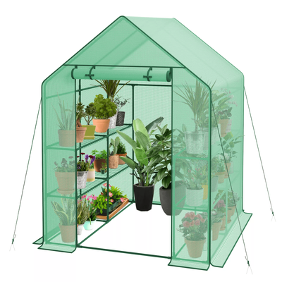 Portable Green House Outdoor With Shelves Tiers Walk In Greenhouse For Planter, Heavy Duty Frame And Breathable Zip Door Portable Green House Outdoor With Shelves Tiers Walk In Greenhouse For Planter, Heavy Duty Frame And Breathable Zip Door